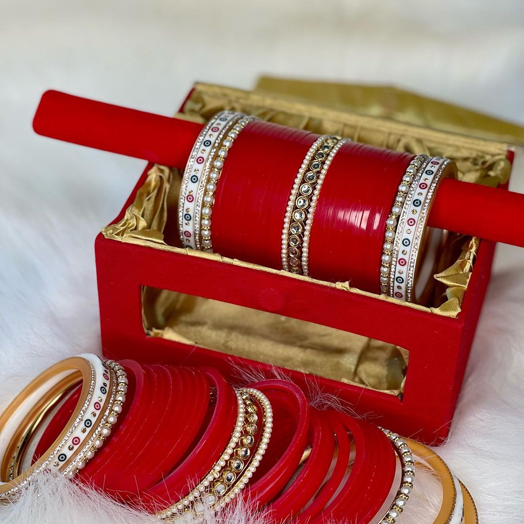 How stunning is our signature bridal choora This is one of the most popular choora designs that we sell to date. It’s so elegant and pretty! The thing about our signature choora is that it’s just the perfe